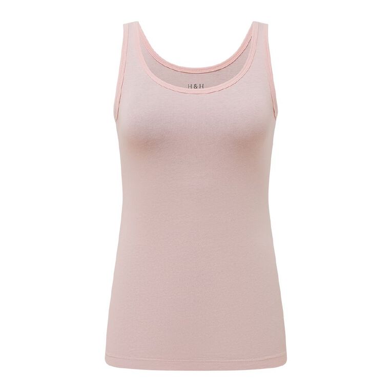 H&H Women's Stretch Longline Tank, Pink Light, hi-res