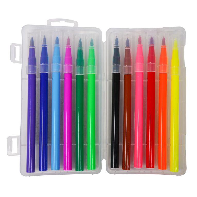 Uniti Watercolour Brush Marker 12 Colours, , hi-res