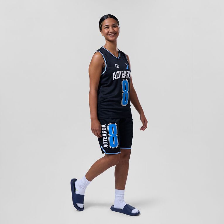 Active Intent Basketball NZ Mesh Shorts, Black, hi-res