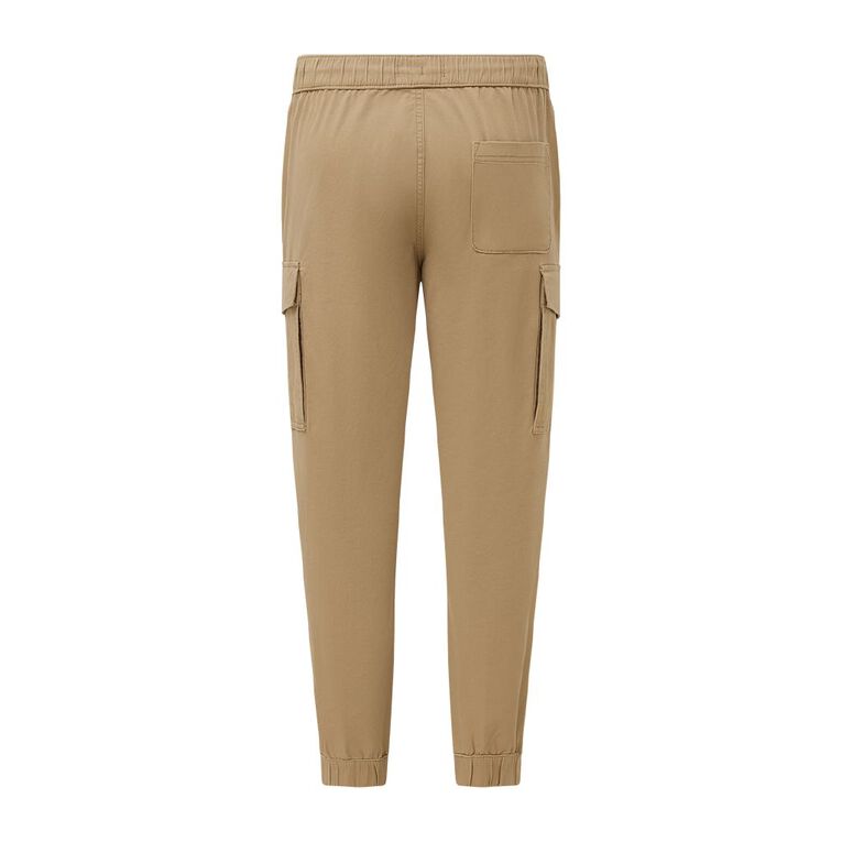 H&H Men's Cuffed Cargo Pants, Brown Mid, hi-res