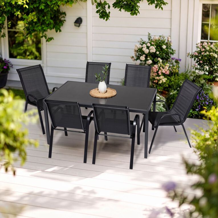 Living & Co Serra Dining Table Black, , hi-res