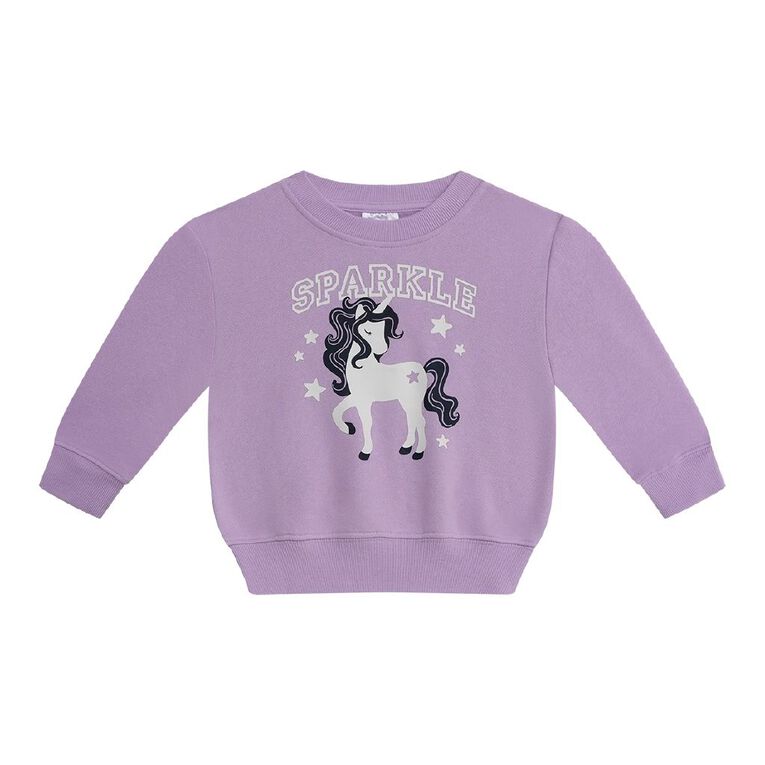 Young Original Preschool Printed Sweatshirt, Purple Light, hi-res