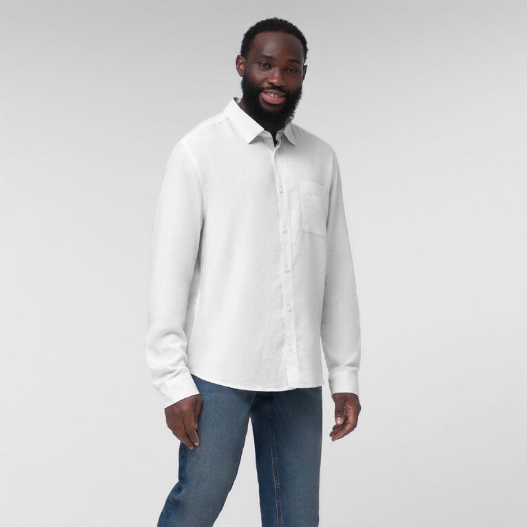 H&H Men's Long Sleeve Linen Shirt, Placeholder Colour 1, hi-res