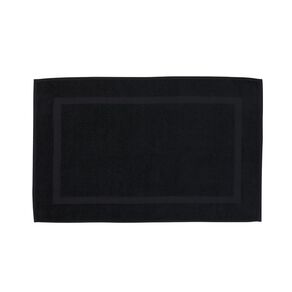 Living & Co Plush Terry Bath Mat Black 50cm x 80cm