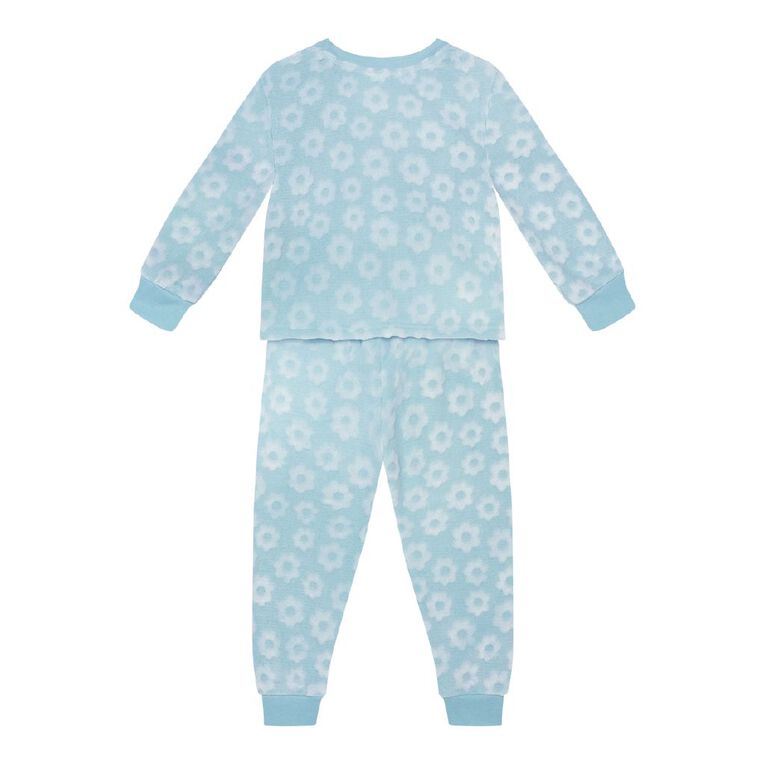 H&H Girls' Coral Fleece Pyjama Set, Green Light, hi-res