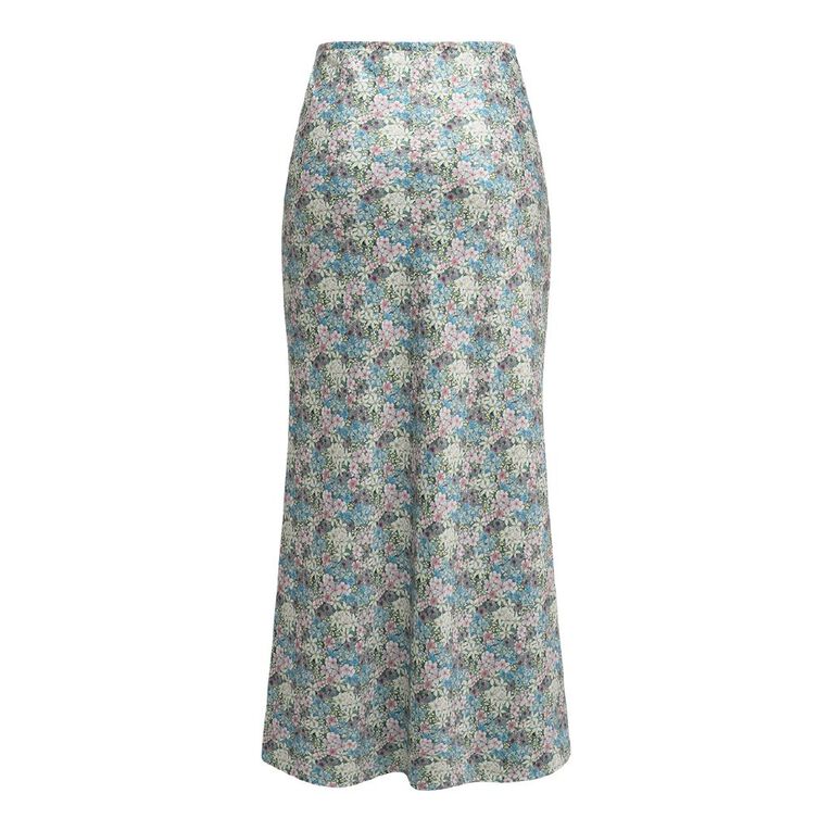 H&H Women's Amber Rixon Satin Bias Skirt, Multi-Coloured, hi-res