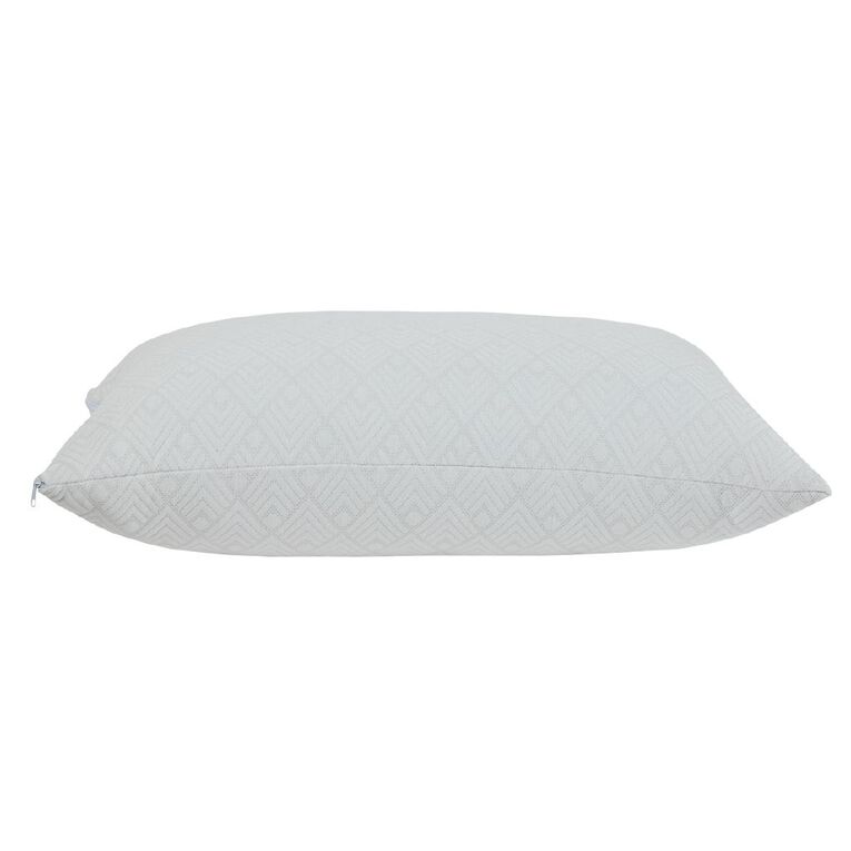 Living & Co Bamboo Cover Memory Foam Pillow White, , hi-res