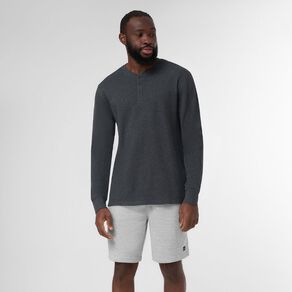 H&H Men's Long Sleeve Henley Tee