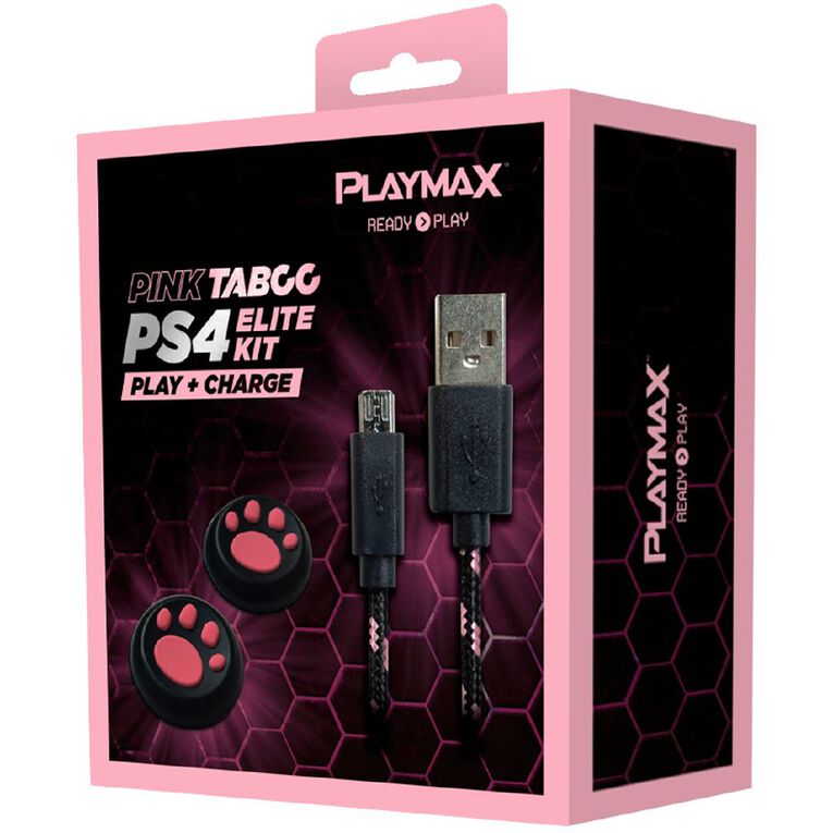 Playmax Pink Taboo PS4 Play and Charge Elite Kit, , hi-res