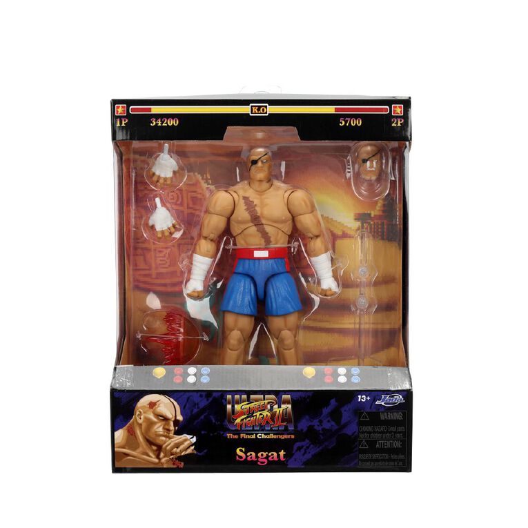 Street Fighter II Sagat DLX 6 inch Figure, , hi-res