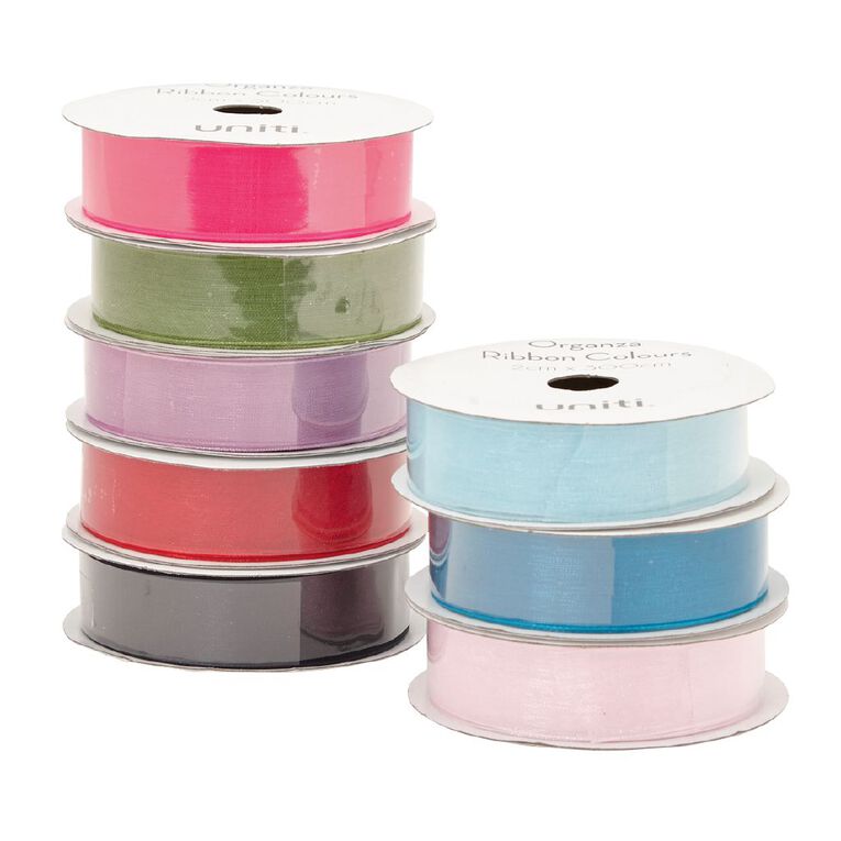Uniti Organza Colour Ribbon 3m Assorted, , hi-res