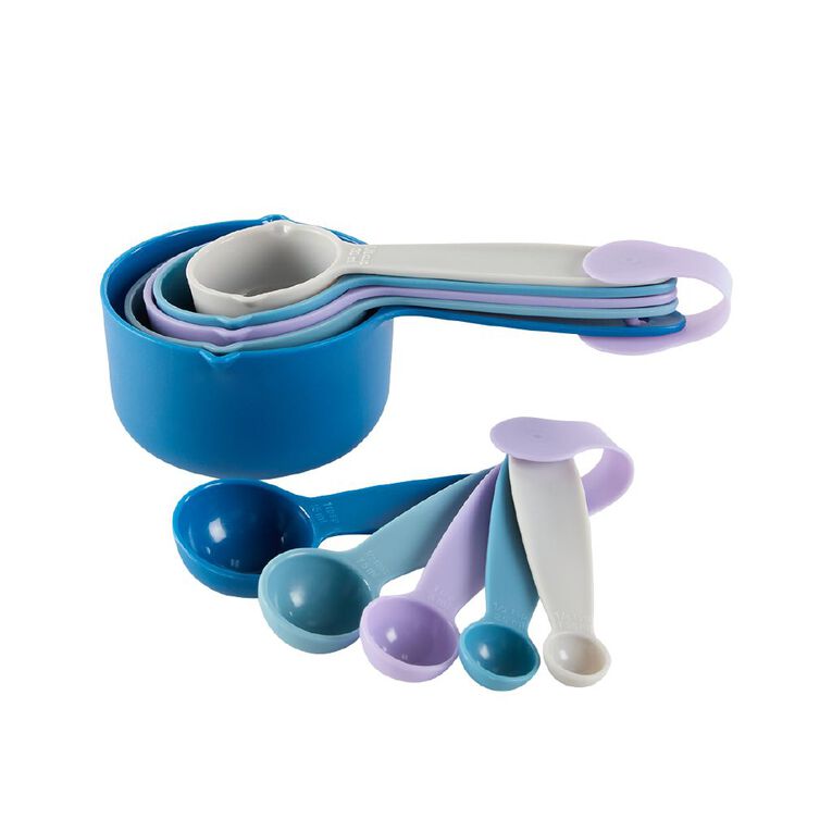 Living & Co Measuring Cup & Spoon Set Multi-Coloured, , hi-res