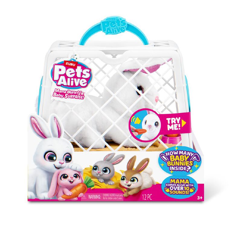 Zuru Pets Alive Mama & Baby Surprise Mama Bunny Assorted, , hi-res