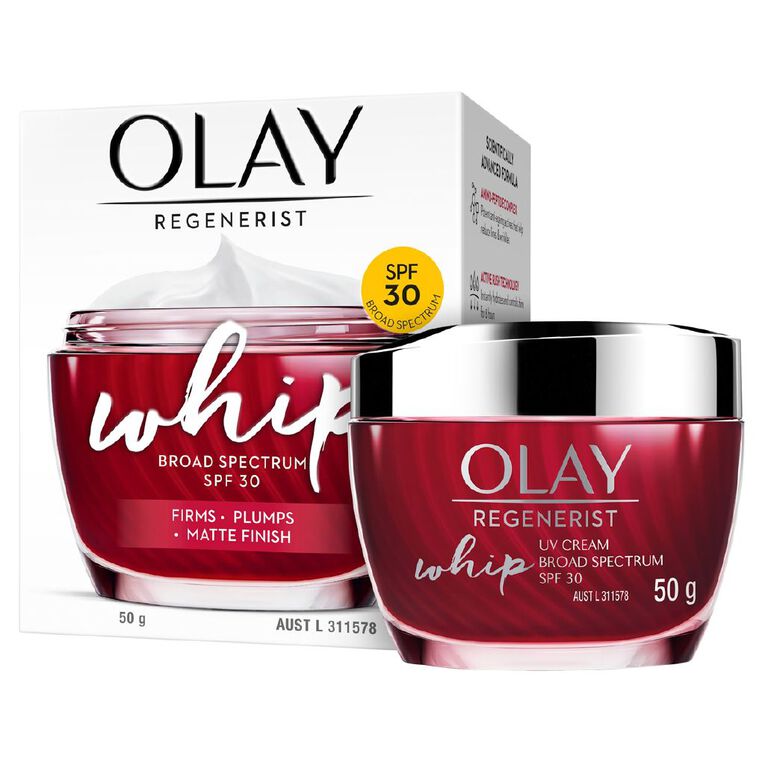 Olay Regenerist SPF30 Whip Moisturiser Cream Red/White 50g, , hi-res