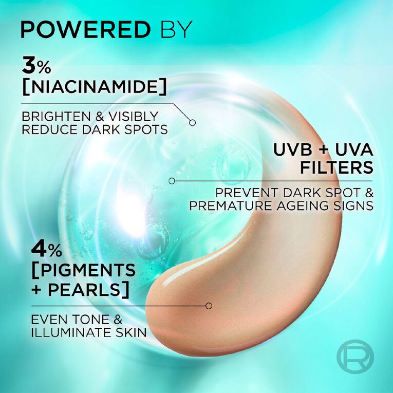 L'Oreal Paris Bright Reveal Tinted Fluid SPF50+ Light, , hi-res
