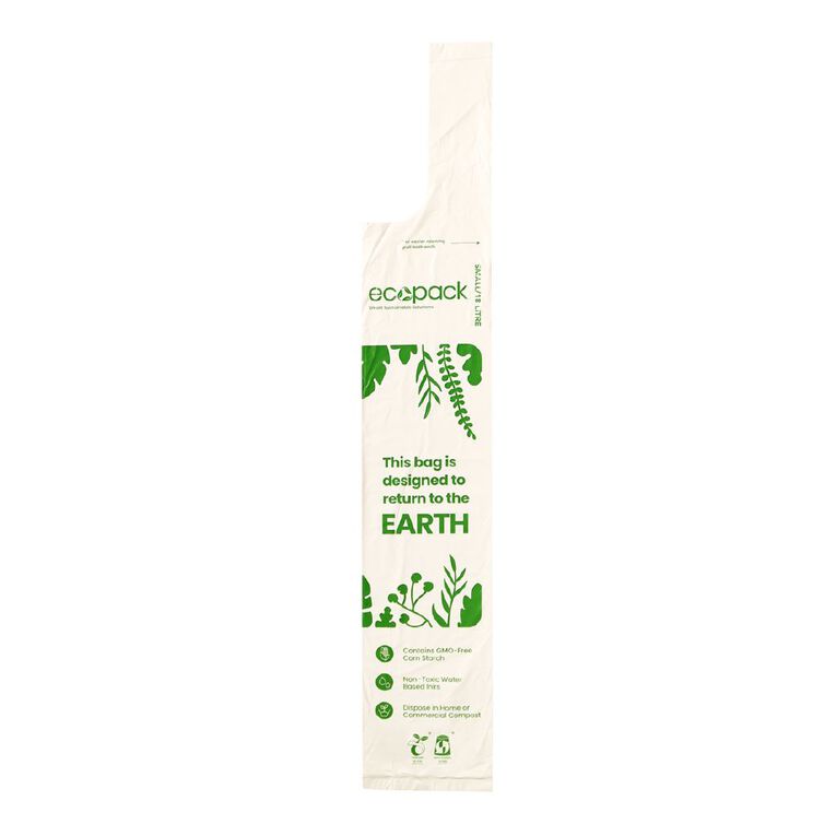 Ecopack Compostable Bin Liners 18L 20 pack, , hi-res