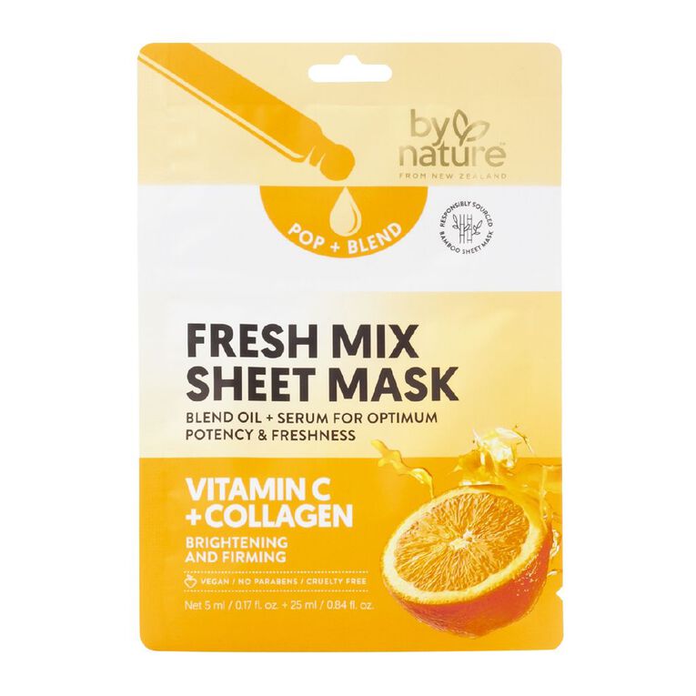 By Nature Vitamin C Fresh Mix Sheet Mask, , hi-res