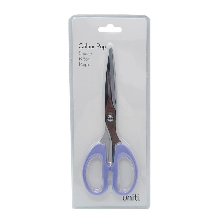 Uniti Colour Pop Scissors 19.5cm Purple Mid, , hi-res