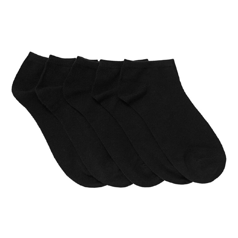H&H Liner Socks 5 Pack, Black, hi-res