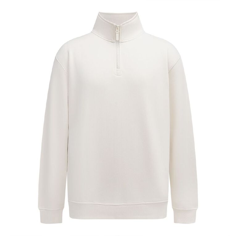 H&H Men's Heavyweight Quarter Zip Sweatshirt, Grey Light, hi-res