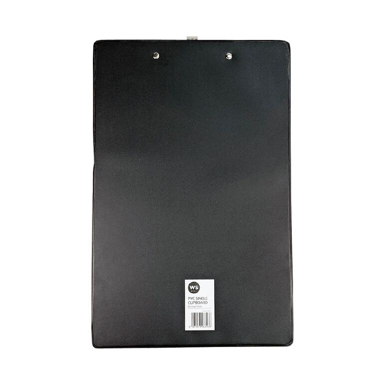 WS Clipboard Single PVC Black, , hi-res