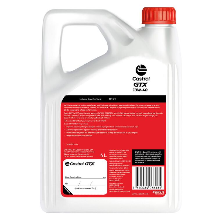 Castrol GTX Motor Oil 10W-40, , hi-res