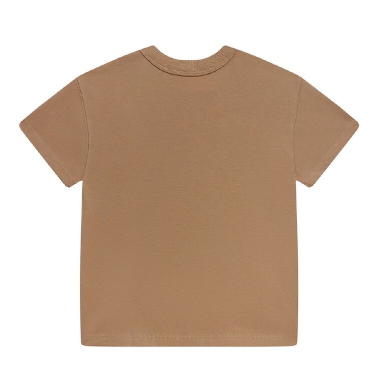 Young Original Toddler Short Sleeve Boxy Print Tee, Brown Mid, hi-res