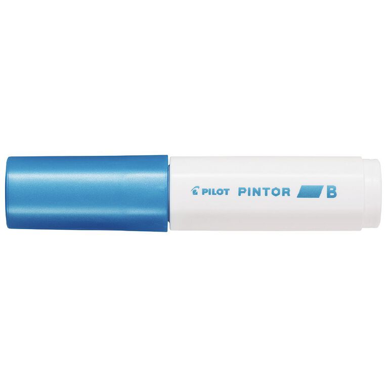 Pilot Pintor Marker Chisel Metallic Broad 8.0mm Tip Blue, , hi-res