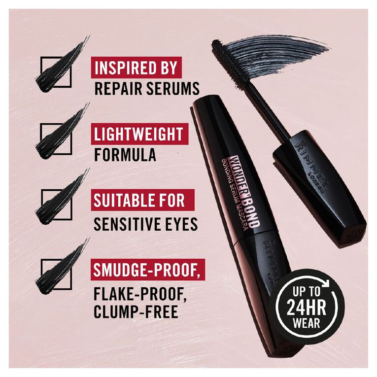 Rimmel Wonderbond Bomb Mascara 001 Black, , hi-res