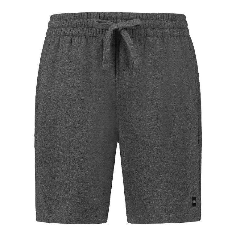 H&H Men's Plain Knit Shorts Charcoal/Marle The Warehouse
