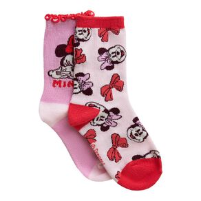 Minnie Mouse Frill and Crew Socks 2 Pack