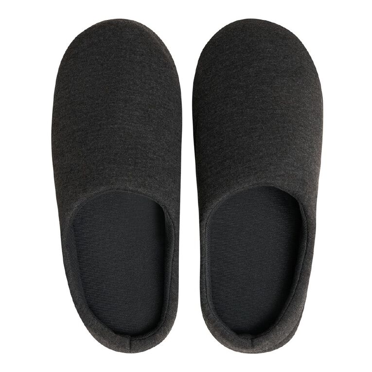 H&H Men's Essential Scuff Slippers, Grey Dark, hi-res