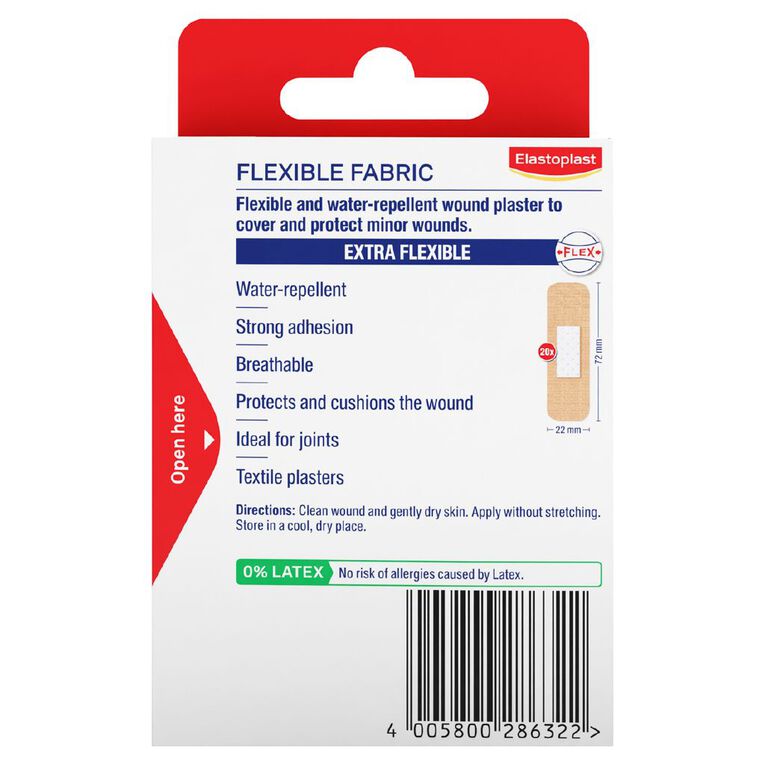 Elastoplast Strips Fabric Extra Flexible 20 Pack, , hi-res