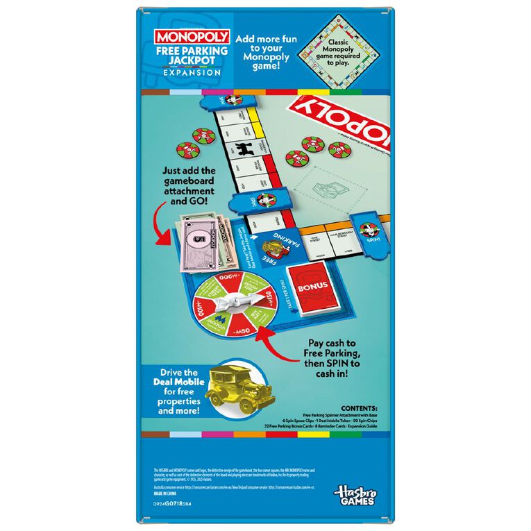 Hasbro Monopoly Free Parking Jackpot Game, , hi-res