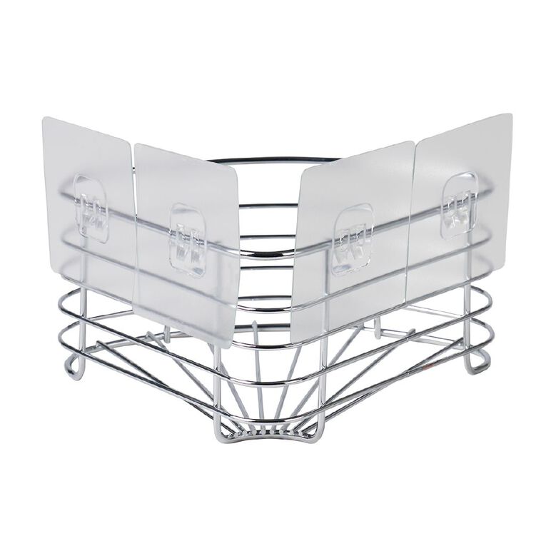Living & Co Shower Caddy Corner Silver, , hi-res
