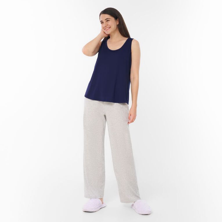 H&H Women's Comfy Pyjama Singlet, Blue Dark, hi-res