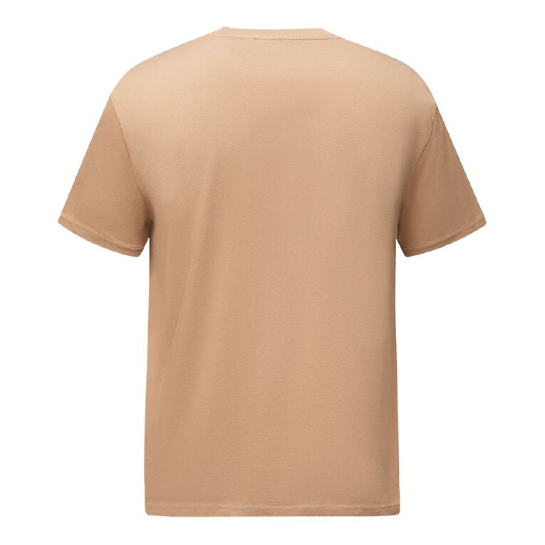 H&H Men's Regular Fit Crew Neck Tee, Brown Mid tannin, hi-res
