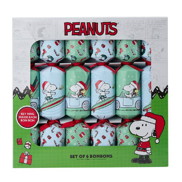 Peanuts Christmas Crackers 6 Pack, , hi-res
