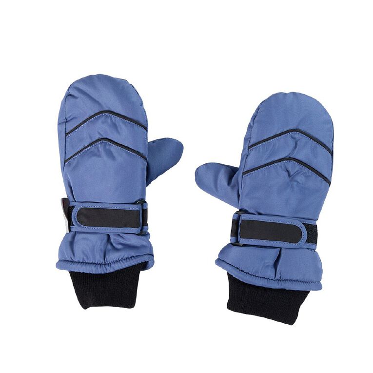 Young Original Younger Kids' Padded Mittens, Blue Mid, hi-res