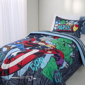 Marvel Comforter Set Multi-Coloured King Single