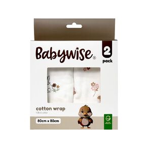 Babywise Cotton Wrap Bunnies 2 Pack