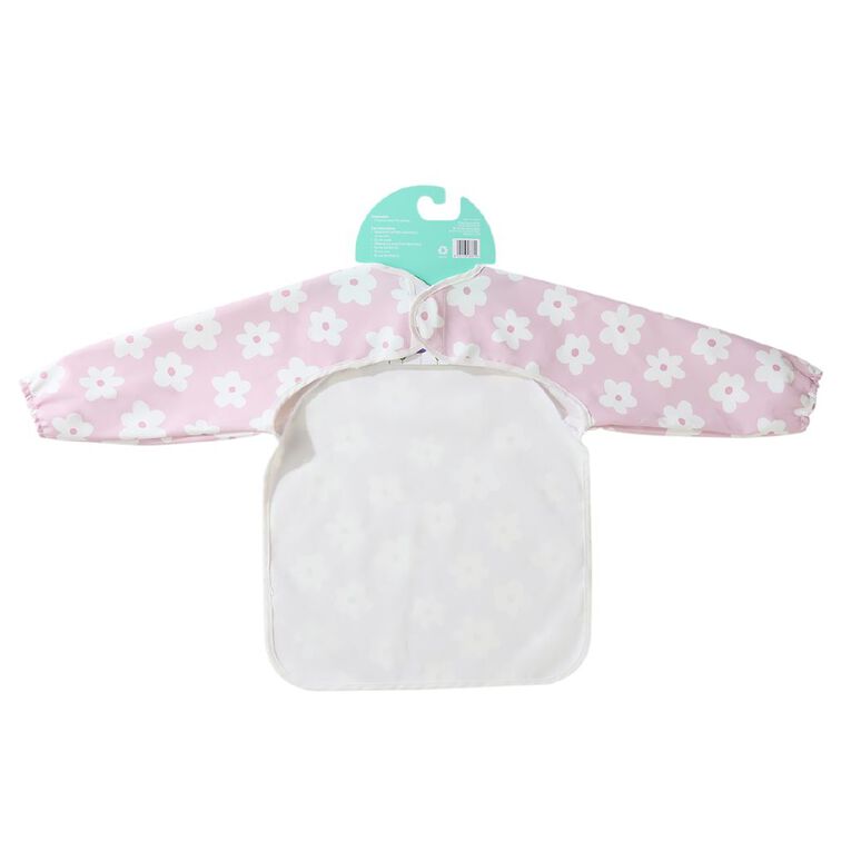 Babywise Babys' Smock Bib Pink One Size, Pink, hi-res