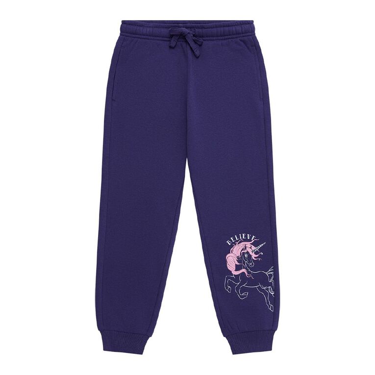 Young Original Printed Trackpants, Blue Dark, hi-res