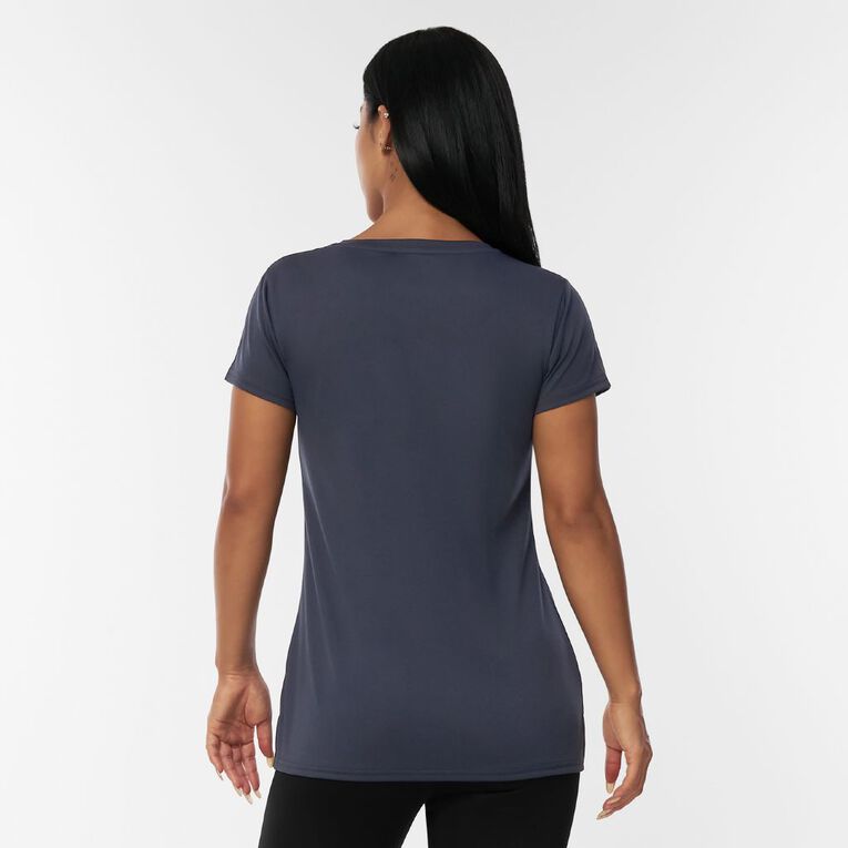 Active Intent Women's Cooldry Tee, Blue Dark, hi-res