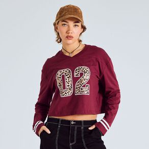 BRDRLESS Nova Crop Long Sleeve Sport Tee
