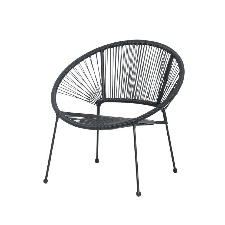 Living & Co Acapulco Chair Black, , hi-res