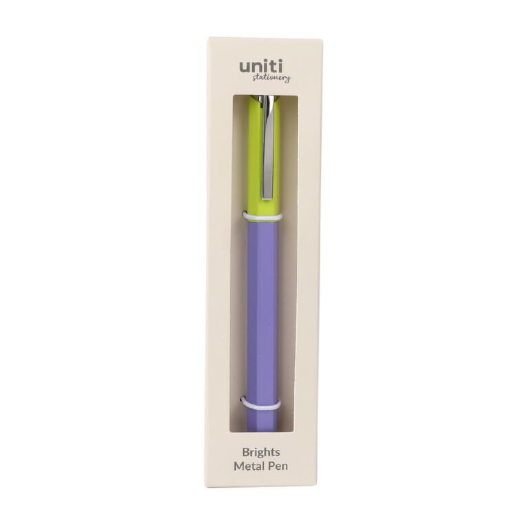 Uniti Stationery Brights Green And Pueple Pen, , hi-res