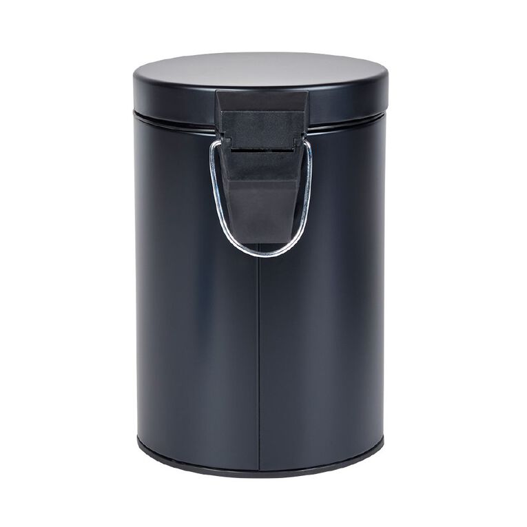 Living & Co Pedal Bin Black 3L, , hi-res