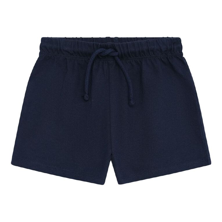 Young Original Toddler Boys' Plain Cotton Shorts, Blue Dark, hi-res