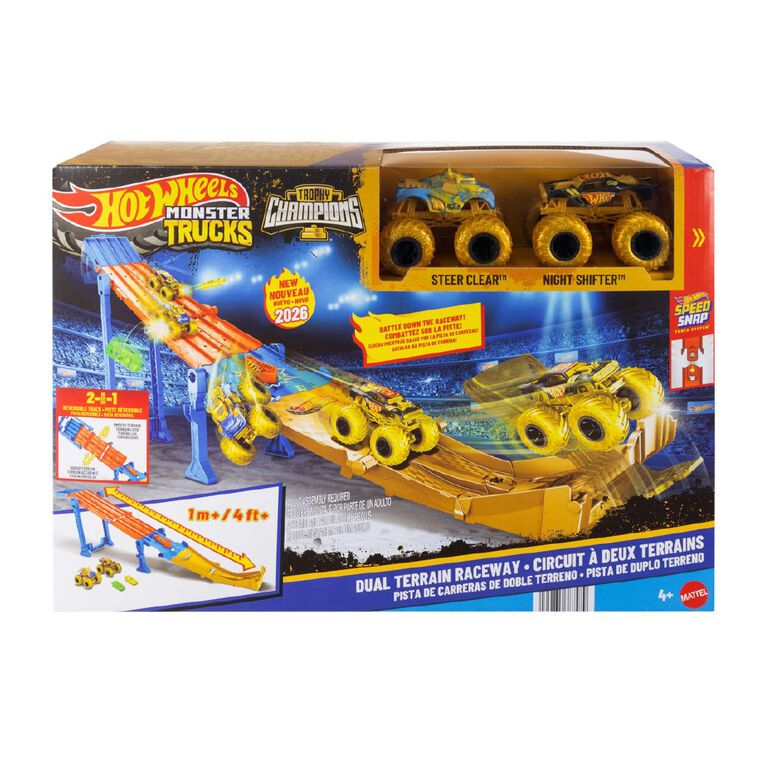 Hot Wheels Monster Trucks Trophy Champions Playset, , hi-res